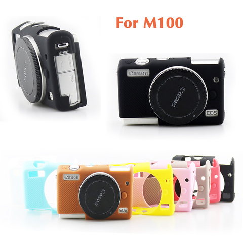 Soft Silicone Rubber Camera Case Cover Body Protective Skin Bag For Canon EOS M100 Hot Protective 8 Color ► Photo 1/6