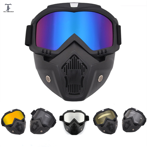 Dust Proof Face Shield MTB Bicycle Goggle Masks PM 2.5 Pollution Cycling Full Face Mask with Anti-UV Glasses Outdoor Ski Goggles ► Photo 1/6