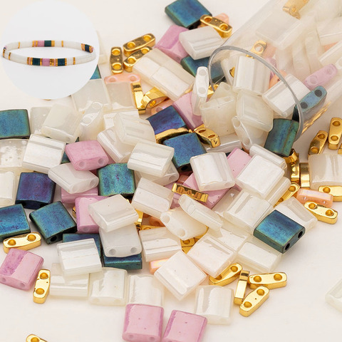 Taidian Japan Miyuki Tila Beads Multi Color Glass Beads bead weaving Modern style 5grams QTL TL HTL Mixed ► Photo 1/6