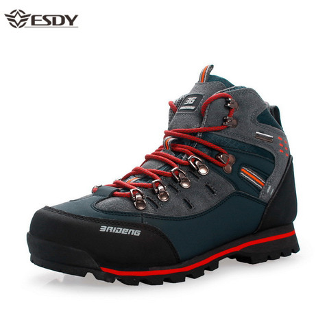 Big Size Boots Men Warm High Quality Winter Genuine Leather Shoes Non-slip Boots Outdoor Waterproof High Top Sneakers for Men ► Photo 1/6