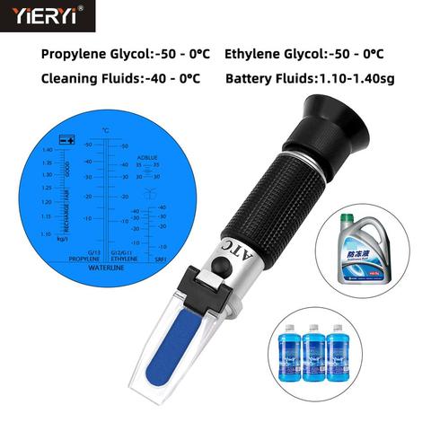 Hand Tester Tool Engine Fluid Glycol Antifreeze Freezing Point Car Battery Refractometer ATC -50~0C 30-35% urea concentration ► Photo 1/6