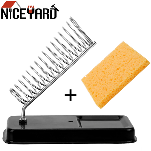 NICEYARD Electric Soldering Iron Stand Holder with Welding Cleaning Sponge Pads Generic High Temperature Resistance ► Photo 1/6