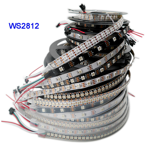 1m/3m/5m WS2812B Smart led strip;30/60/74/96/100/144 pixels/leds/m;WS2812 IC;WS2812B/M;DC5V;IP30/IP65/IP67, ► Photo 1/6