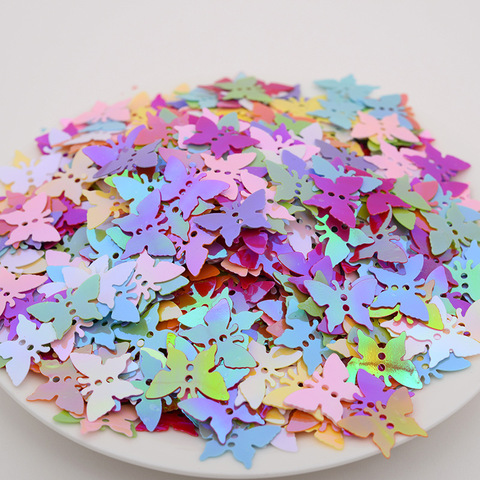 10g 13mm Butterfly Sequins Golden Paillette Sewing Papillon Sequins Garment Accessories Clothing Accessories Mixed Color ► Photo 1/1