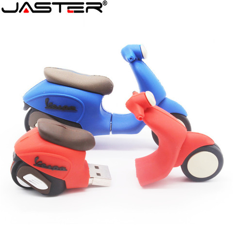 JASTER Cute red motorcycle pen drive 4GB 8GB 16GB 32GB 64GB mini lady motorcycle usb flash drive motorbike memory stick gift ► Photo 1/6