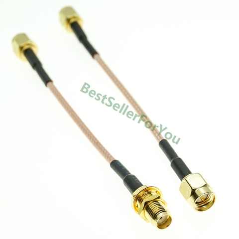 RG316 RG174 Cable SMA Male To SMA Male Female Nut Bulkhead Extension Coax Jumper Pigtail ► Photo 1/6