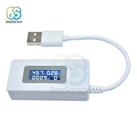 LCD USB Detector Voltmeter Ammeter Mobile Power Charger Capacity Tester Meter Voltage Current Meter Charging Monitor DC 4-30V ► Photo 1/6
