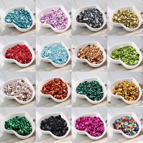 Multi Size 4mm/5mm/6mm/8mm/10mm Cup Sequin PVC Round Shape Sequins For Craft, Wedding Decoration DIY Sewing Accessories 10G ► Photo 1/6