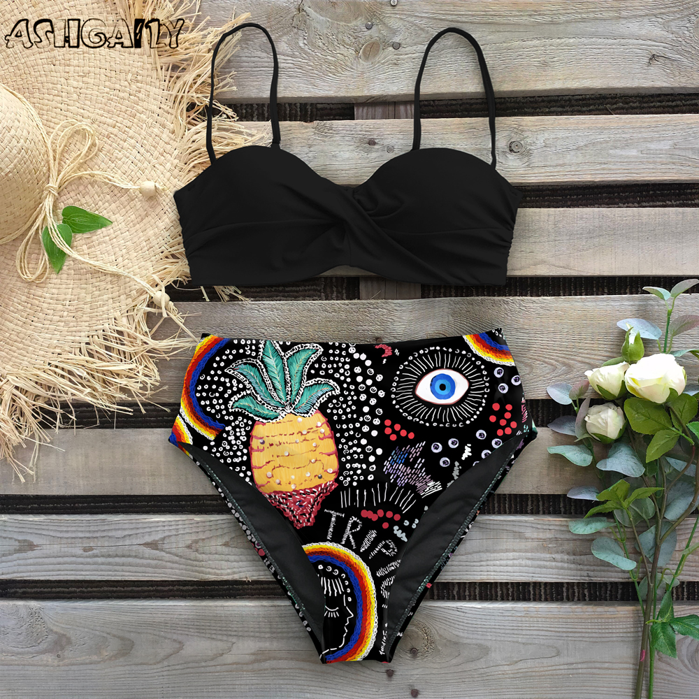 2024 Sexy Brazilian Bikinis Women Swimsuit Padded Swimwear Halter Bikini  Set Push Up Beach Wear Bathing Suit Swimming Maillot