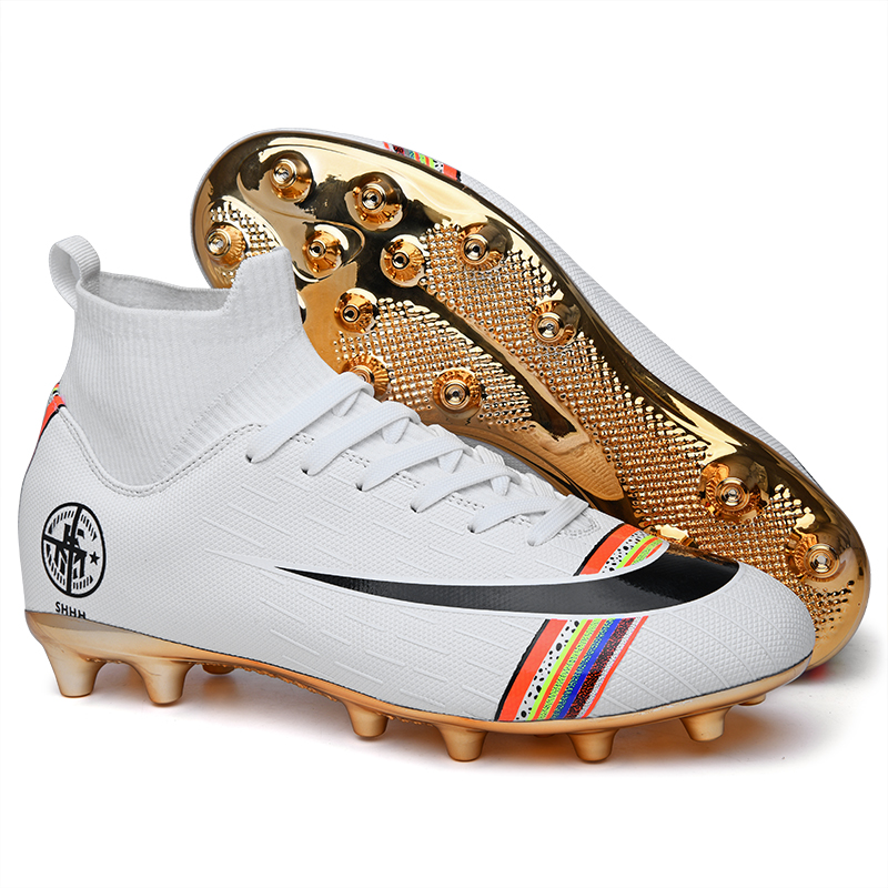 2022 Men's golden plated color studs football sneakers indoor turf superfly  futsal original boots ankle high top soccer cleats - Price history u0026 Review  | AliExpress Seller - zeeohh Official Store | Alitools.io