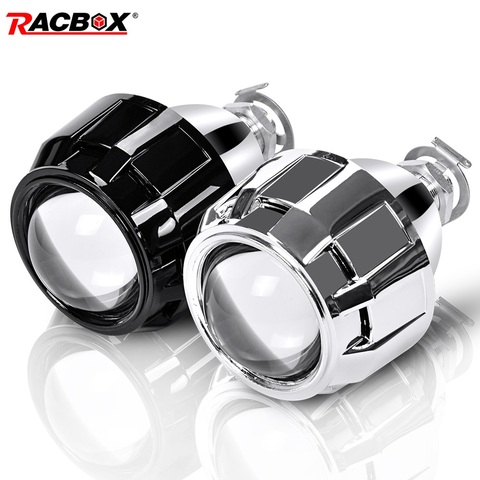 2.5 Inch Universal Bi xenon HID Projector Lens Silver Black Shroud H1 Single Xenon LED light H4 H7 Motorcycle Car Headlight Lens ► Photo 1/6