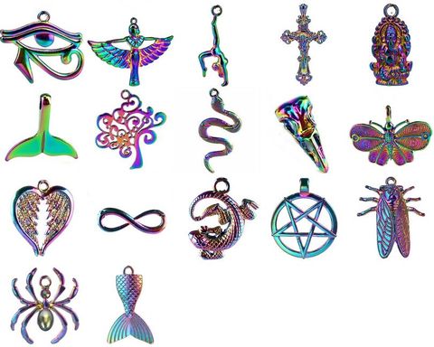 2PCS Rainbow Pendants DIY Necklace Crafts Making Findings Handmade Jewelry ► Photo 1/3