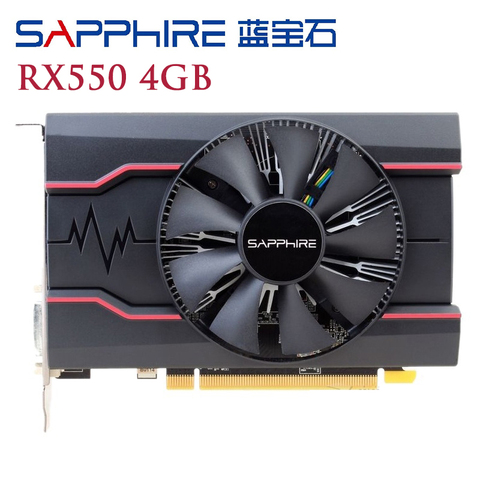 SAPPHIRE RX 550 4GB Graphics Cards GDDR5 RX550 4G D5 For AMD Radeon RX 500 series Video Card RX550-4GB DisplayPort HDMI DVI Used ► Photo 1/6