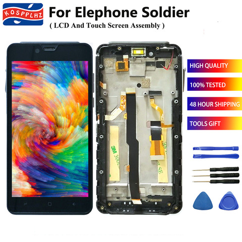 For Elephone Soldier LCD Display+Touch Screen Digitizer Assembly+Frame 5.5