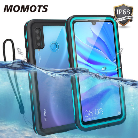 MOMOTS Waterproof Case for Huawei P30 Lite P30 Pro 360 Shockproof Case for Huawei P40 Pro P20 Pro P20 Lite Transparent Cover ► Photo 1/6
