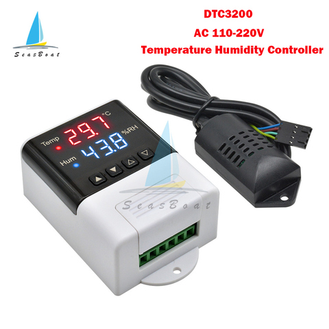 AC 110-220V LED Digital Thermostat Hygrostat Temperature Humidity Controller for Aquarium Incubator Thermoregulator SHT20 Sensor ► Photo 1/6