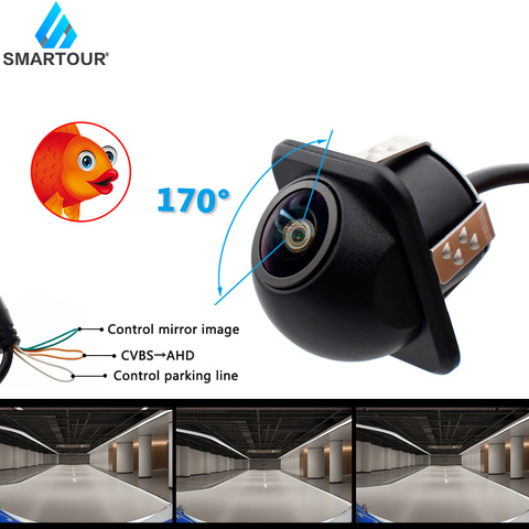 Smartour 1280*1080P Night Vision Fisheye Lens Vehicle Reverse Backup Rear View AHD CVBS Camera For All Android DVD Monitor ► Photo 1/6