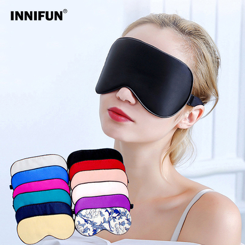 Sleeping Mask 100% Natural Mulberry Silk Soft Blindfold Eye Mask For For Traveling Home Sleep Aid Health Eyeshade Eyes Cover ► Photo 1/6