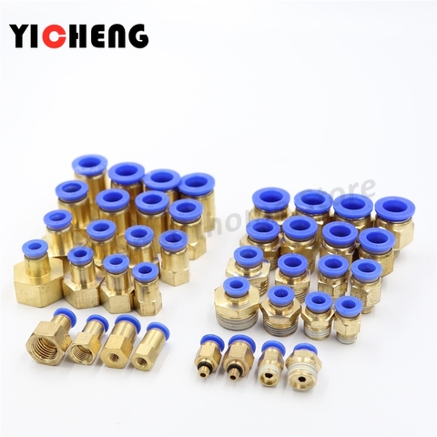 1Pcs High quality Pneumatic quick connector trachea Pneumatic connector Pipe Thread Inside/outside PT Fastening is not loose ► Photo 1/6