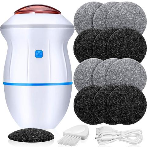 Portable Electric Vacuum Adsorption Foot Grinder Electronic Foot File Pedicure Tools Callus Remover Feet Care Sander with 12 Pcs ► Photo 1/6