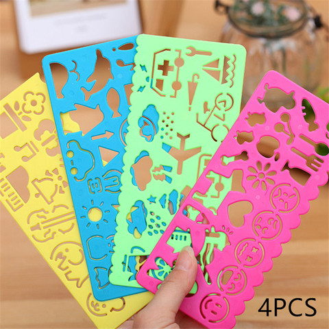 4 Pcs/Set Spirograph Geometric Ruler Learning Animal Drafting Tools Stationery For Students Kids Drawing Toys Stencil Tool Gifts ► Photo 1/5