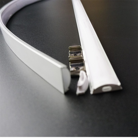 5pcs of 50cm flat U type 6mm height slim led aluminium profile ,flexible led channel ,bendable matte diffuser bar light housing ► Photo 1/6