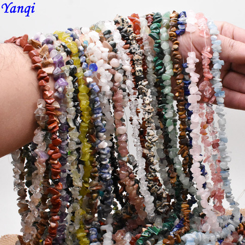 Natural Stone Beads 5-8mm 16 inch Amethysts Turquoises Tiger eye Chips Beads for Jewelry Making Irregular Gravel Beads Bracelet ► Photo 1/6