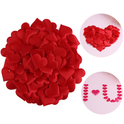 100Pcs/lot Fabric Love Heart Sponge Rose Petals DIY Wedding Party Decorations Valentine's Day Birthday Supplies Handmade Craft ► Photo 1/6