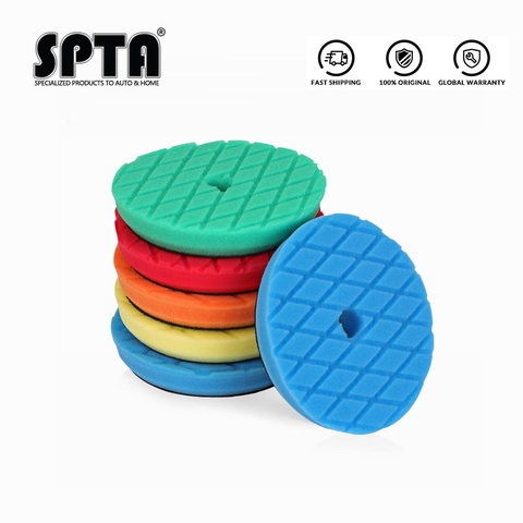 (Bulk Sales 2) SPTA 6.5Inch (165mm) Heavy Cut Polishing Pads & Buffing Pads For 5Inch(125mm) RO/DA/GA Dual Action Car Polisher ► Photo 1/6