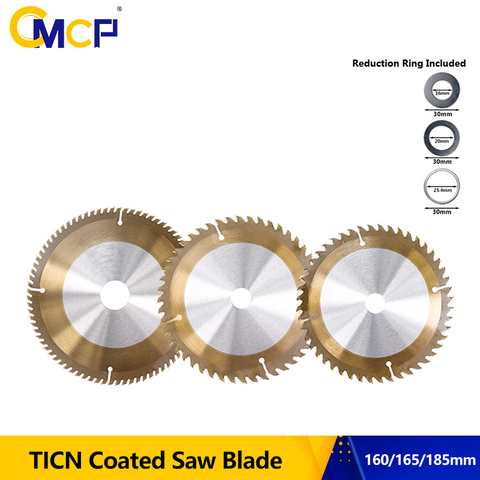 1pc TCT 160mm 165mm 185mm Wood Saw Blade TiCN Coated Circular Saw Blade 24/40/48/80T Cutting Disc Carbide Saw Cutting Disc ► Photo 1/6