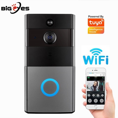 1080P TUYA WiFi Video Doorbell Water-Proof with Motion Detect/Two-Way Intercom Function TUYA Wireless Video Door Phone HD Camera ► Photo 1/6