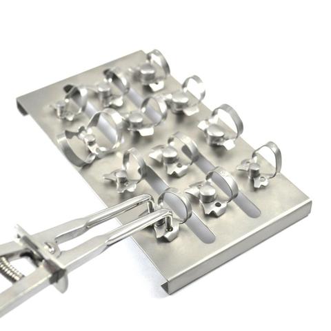 ENDODONTIC DENTAL RUBBER DAM CLAMPS HOLDING TRAY WITH 12Pcs Rubber Dam Clamps RESTORATIVE ► Photo 1/6