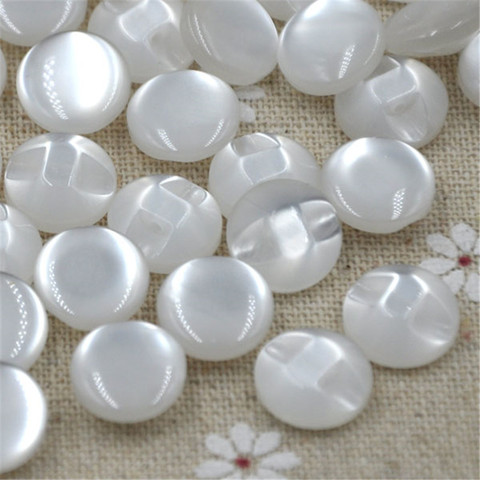 50 pcs/lot 11 mm Pure white button shirt 4 holes garment round buttons