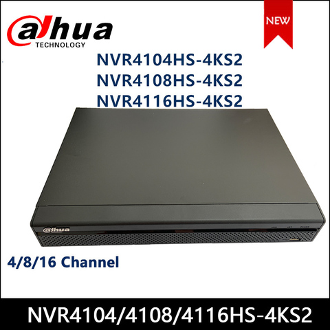 Dahua NVR4104HS-4KS2 NVR4108HS-4KS2 NVR4116HS-4KS2 4/8/16 Channel Compact 1U 4K&H.265 Lite Network Video Recorder ► Photo 1/2