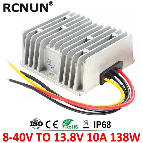 8-40V 12V 24V to 13.8V 5A 10A Boost Buck DC DC Power Converter Step-Up Step-Down Car Voltage Regulator CE RoHS ► Photo 1/6