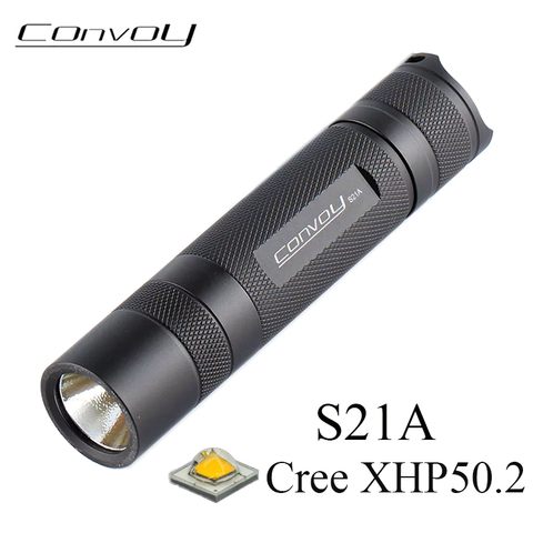 Flashlight Convoy S21A with Cree XHP50.2 Linterna Led S2+ Plus 21700 Edition Torch 2400lm Camping Fishing Work Black Flash Light ► Photo 1/1