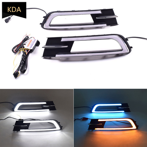 2Pcs Auto 3 Colors DRL 12V LED Daytime Running Light Turn Signal Day Light Brake Light Lamp For VW Passat B8 2017 2022 ► Photo 1/6