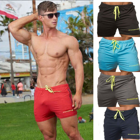 Men's Quick-drying Fitness Swimming Trunks Swimwear Sports Gym Run Shorts Casual Summer Beach Board Shorts ► Photo 1/6