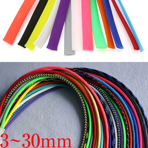 2M High Density PET Braided Expandable Sleeve 2 4 6 8 10 12 14 16 18 20 25 30 mm  Wire Wrap Insulated Nylon Protector Sheath ► Photo 1/5