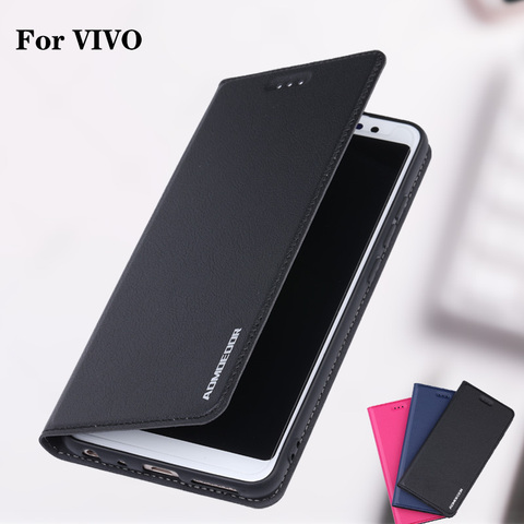 Vivo V11 V11i V17 Neo V9 S1 Pro X21 X50 Lite Leather Flip Cover Case for IQOO NEO 3 Z1 5 Pro NEX 3 Phone Wallet Back Case ► Photo 1/6