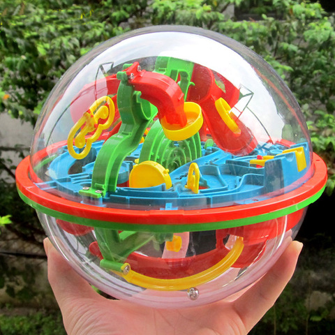 100 Step 3D Magic Maze Intellect Ball Labyrinth Sphere Globe Toys For Kids Educational Brain Tester Balance Training Toy Gifts ► Photo 1/6