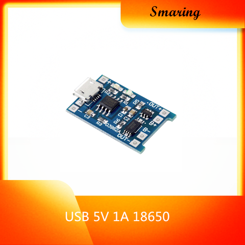 Official smaria  Micro USB 5V 1A 18650 Lithium Battery Charger Module Charging Board With Protection diy rc toy kit electroincs ► Photo 1/3