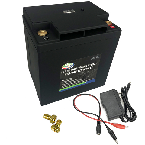 LiFePO4 Battery 12V Lithium Iron Phosphate Motorcycle Battery with BMS Voltage Protection 30L-BS For Harley,Snowmobile,Motorboat ► Photo 1/6