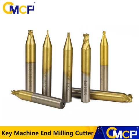 1pc 6mm Shank Titanium Coated Key Cutting Machine End Milling Cutter 1/1.5/2.0/2.5/3.0/4.0/5.0mm Vertical Key Machine ► Photo 1/6