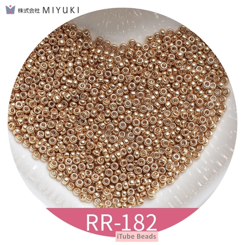 10g 11/0 Miyuki Round Beads Japan RR-182 Golden Glass Seedbeads For DIY Jewelry Making Women Garments Sewing Craft 2mm 3mm 3.6mm ► Photo 1/6