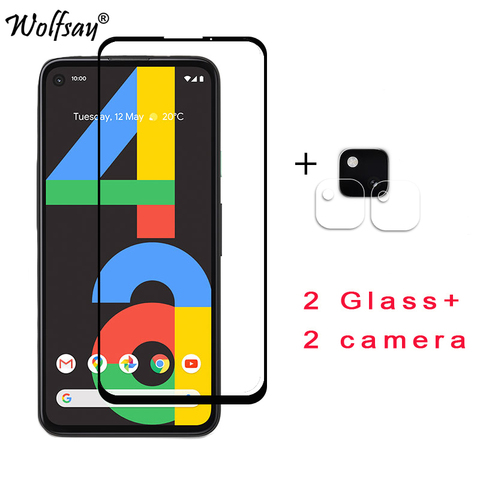 2PCS Full Glued Screen Protector For Google Pixel 4A Tempered Glass Google Pixel 4A Full Cover for Google Pixel 4A Glass Film ► Photo 1/6