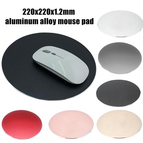 Aluminium Alloy Waterproof Round Desktop Gaming Mouse Mat Pad Computer Accessory ► Photo 1/6
