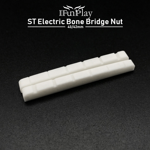 Bone Electric Guitar Bridge Nut 42mm/43mm Bone Bridge Nut for 6 Strings ST TL Electric Guitar Guitarra Accessories ► Photo 1/6