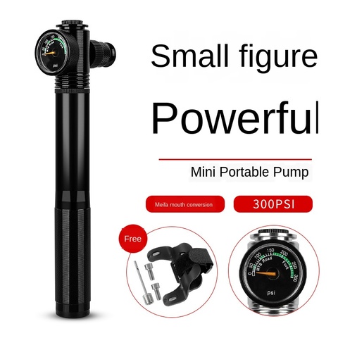 Westbiking 300psi Mini Bicycle Pump Aluminum Alloy Cycling Hand Air Pump Ball Tire Inflator MTB Mountain Road Bike Pump ► Photo 1/5