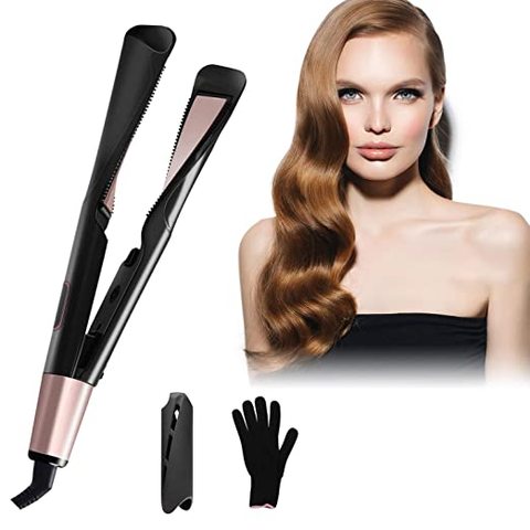 2 In 1 Hair Straightener and Curler Curling Iron for All Hair Types Tourmaline Ceramic Twisted Flat Iron for Hair Styling ► Photo 1/1